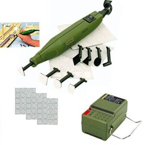 PROXXON MICROMOT Mini Schleifer/Penschleifer PS 13 Set mit Netzgerät, Schleifeinsätzen und Schleifblättern - Oberflächenbearbeitung für Handwerkszimmer