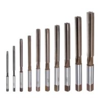 10-teiliges Handreibahlen-Set, Reibahle aus legiertem Stahl, verschiedene Bohrschrauben für flache Schnitte und Sammeln von Spänen in Nuten
