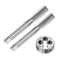 QuarzkZMan Gewindebohrer und Schneideisen Set, metrische Maße, M9 x 1,25 Gewindebohrer und Rundschneideisen für Metallreparatur