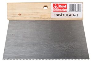 Rayt 1692 Zahnspachtel aus Metall zum Aufbringen von Klebstoffen, metallische Oberfläche, grauer Farbton, für verschiedene Anwendungen geeignet