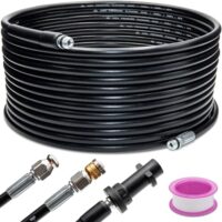 Rohrreinigungsschlauch Set für Kärcher K2, K3, K4, K5, K6, K7 inkl. 2 Düsen und Adapter Abflussreiniger Schlauch Hochdruckreiniger 180 bar