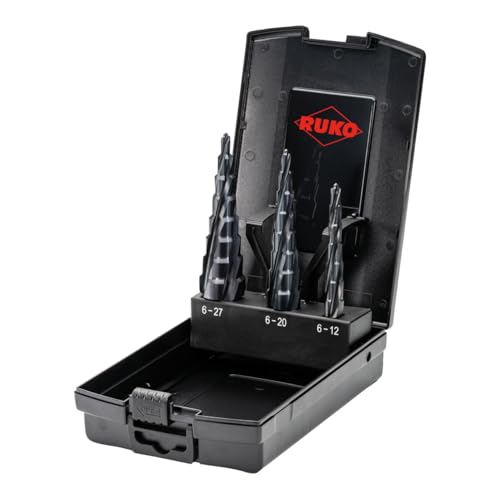 RUKO 101087P ULTIMATECUT Stufenbohrer Satz, lila - Hochwertiges Werkzeug für Heimwerker und Profis mit revolutionärer Schneidengeometrie.