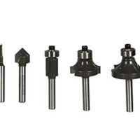 RYOBI 5-teiliges Frässer-Set für den Hausbau, kompatibel mit der Kantenfräse R18TR-0 und dem Oberfräser RRT1600-K