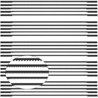 Pack von 24 hochwertigen Scroll Sägeblättern mit verschiedenen Zahnarten für Metall, Holz und Kupfer - korrosionsresistente Dekupiersägeblätter mit Stift