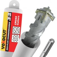 SDS Plus Bohrer 20x350 mm zum Bohren in Stein, Beton und Naturstein, ideal für Stahlbeton, Mauerwerk, Ziegelmauer und Kalksandstein