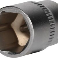 Hochwertige 1/4'' Sechskant-Stecknuss mit Länge von 13 mm, Chrom-Vanadium-Stahl, Kugelarretierung und matte Verchromung.