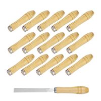 Hochwertiger Holzgriff für Feilen mit stabilen Metallschellen und ergonomischer Formgebung, geeignet für Feilen von 4 bis 6 Zoll in verschiedenen Formen.