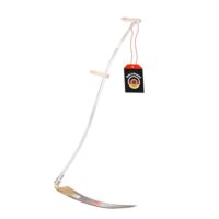SHW-FIRE Blattsense 65 cm mit Stahlrohrstiel, Robustes Sensenblatt für Gräser und Wiesen, handgeschmiedet und gedengelt