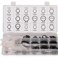 Sicherungsringe Sortimentskassette für Außenverwendung in verschiedenen Größen von 3 bis 32 mm, Set mit 300 Stück, ideal für Heimwerker und Handwerker