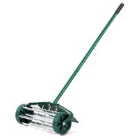 Effektive Rasenpflege mit der SOARS Walze - Handvertikutierer, Gartenwalze, Metallhandwalze für die Rasenbelüftung und Bodenstrukturverbesserung