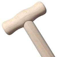 Ersatz-Spatenstiel aus Esche mit T-Griff, 85 cm lang und 35 mm Durchmesser, ideal für längere Arbeitszeiten