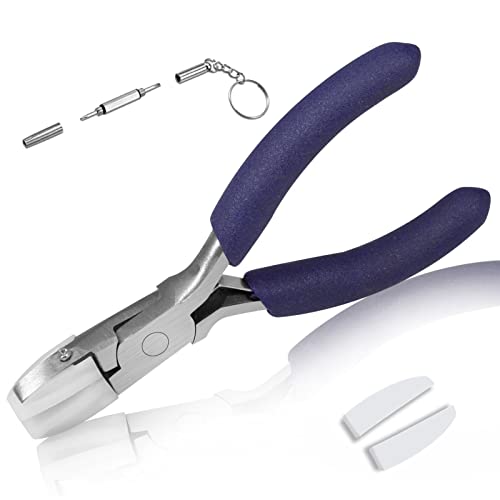 SPEEDWOX 8,9 cm Flachzange mit Nylon-Backenzange und Schraubendreher - Werkzeug für Drahtwickeln und Schmuckherstellung