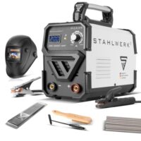 STAHLWERK Schweißgerät Elektroden ARC 200 ST - Vollausstattung - flexibel einsetzbar ohne Gas, kompakt, MMA, E-Hand, 200 A, Lift-TIG-fähig, Smartkühlung, Überhitzungsschutz, Hotstart-Automatik