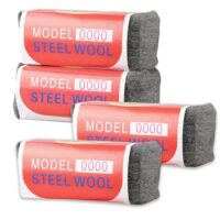 Stahlwolle, 4 Stück 100g 0000 Stahlwolle, Feine Drahtwolle Rollen, Polierwerkzeug für Holzoberflächen, ideal für Haushalte und Gärten