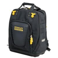 Praktischer und übersichtlicher STANLEY FatMax Arbeitsrucksack mit wasserdichtem Kunststoffboden, gepolsterter Rücken und robusten Materialien für die Baustelle und Werkstatt.
