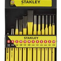Das Stanley Meissel-, Körner- und Durchschläger-Set bietet eine breite Auswahl an Werkzeugen für jede Aufgabe. Mit den 12 verschiedenen Größen zwischen 1,5 und 16 mm ist dieses Set ideal für Heimwerker und Profis gleichermaßen geeignet.