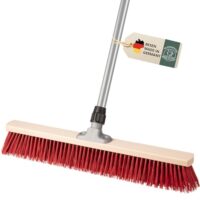 Straßenbesen 60 cm mit Stiel, Teleskopstiel, Besen für Straßen, Gehwegen und Terrassen