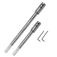 Verlängerungsschaft Set für Forstnerbohrer, 2 Stück, 254 mm und 178 mm, extra lang, für tiefe Lochfräsungen, Durchbrüche, Tiefbohrungen in Holz, Möbelbau