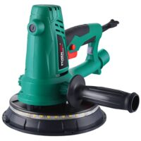Trockenbauschleifer mit variablem Geschwindigkeitsbereich von 1500 bis 2700 RPM, LED-Licht und Staubfangsystem zum effizienten Schleifen von Trockenbauwänden und Decken.