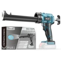 Elektrische Kartuschenpresse mit LED-Licht und 4 Geschwindigkeiten für 300-ml-Kartuschen, Abdichten, Spachteln. Kompatibel mit Makita Batterie 18V.