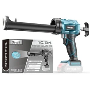 Elektrische Kartuschenpresse mit LED-Licht und 4 Geschwindigkeiten für 300-ml-Kartuschen, Abdichten, Spachteln. Kompatibel mit Makita Batterie 18V.