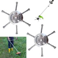 Zwei Stahldraht-Rasentrimmerköpfe für Rasenmäher, Unkrautbürsten mit 6 Kopf, ideale Ergänzung für Akku-Rasentrimmer und Garten-Rasentrimmerkopf