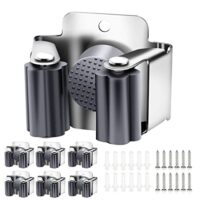 Gerätehalter Set, 6 Stück, aus Edelstahl, für Küche, Bad, Garage, Garten, Wandmontage