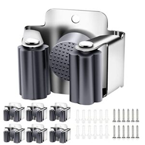 Gerätehalter Set, 6 Stück, aus Edelstahl, für Küche, Bad, Garage, Garten, Wandmontage