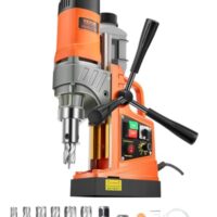 VEVOR Magnetbohrmaschine 1450 W Motor, 2 Zoll Bohrdurchmesser, tragbare elektrische Magnetbohrmaschine mit 6 Kernbohrern für Metalloberflächen und Heimwerkerarbeiten