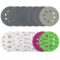 VIBRATITE 70 Stück Schleifpapier 125mm Klett, Nass und Trocken Schleifscheiben für Auto Metall Holz, verschiedene Körnungen erhältlich