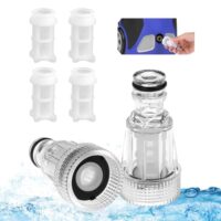 Wasserfilter mit Filterzubehör, sauberer Wasser-Hausanschluss, Gartenschlauch Filter für Hochdruckreiniger-Anschluss, Gartenpumpe und Wohnmobil
