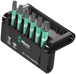 Wera Bit-Sortiment, 6-teiliges Set mit hohen Präzision und leichter Handhabung für Heimwerker