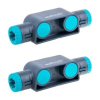 Wolfcraft Einhandzwingen Connector Set, 2 Teile, für das Verbinden von Einhandzwingen mit großer Spannweite bis zu 200 cm, Adaptern mit Drehschaltung und Glasfaserverstärkter Kunststoff (GFK)