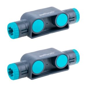 Wolfcraft Einhandzwingen Connector Set, 2 Teile, für das Verbinden von Einhandzwingen mit großer Spannweite bis zu 200 cm, Adaptern mit Drehschaltung und Glasfaserverstärkter Kunststoff (GFK)