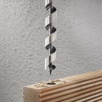 Wolfcraft Holzbalkenbohrer mit Sechskantschaft, Ø 6 mm und 400 mm Länge für Bohrungen in Holzbalken.