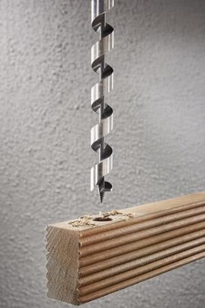Wolfcraft Holzbalkenbohrer mit Sechskantschaft, Ø 6 mm und 400 mm Länge für Bohrungen in Holzbalken.