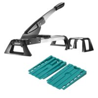 Wolfcraft Projektset für das Verlegen von Vinyl und Laminat, inklusive Profi-Schneider und 30 Universal-Keilen