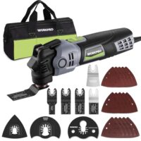 Multifunktionales Oszillationswerkzeug mit 23 Zubehörteilen und Tasche, ideal zum Schneiden, Schleifen und Schaben