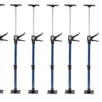 Zargenspanner für Türfutterstrebefenster, 6 Stk. Türschubplatten, 50-115 cm Länge, stabile Stahlteile, rutschfest, bis 30kg belastbar