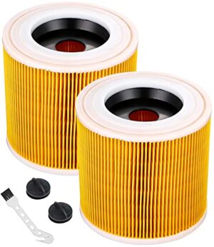 Zawaer Patronenfilter Kompatibel, 2 Filter für Kärcher Staubsauger. Hochwertiger Filter mit HEPA-Papier und schmelzgeblasenen Tuch. Ersatz für Originalfilter 6.414-552.0 und 6.414-772.0.