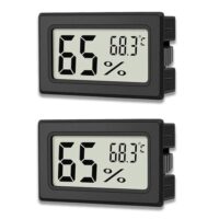 Zoerbufan 2 Stück Thermometer Hygrometer, Digital Mini Luftfeuchtigkeitsmesser mit LCD für Temperaturen und Luftfeuchtigkeit im Innenbereich, ideal für Wohnzimmer, Weinkeller und andere Räume