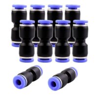 10 Stück 5mm Pneumatikverbinder mit ovalen Entriegelungsringen für Druckluftgeräte und Werkzeuge