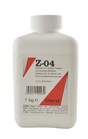 Hochwertiges 1000g Chemet Lötwasser Z-04 zum Weichlöten von Titanzink, Feinzink und verzinktem Stahlblech mit hoher Qualität und einzigartiger Formulierung für größte Genauigkeit und Effizienz