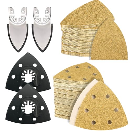 Schleifpapier-Kit für Delta-Schleifer, 104 Stücke, verschiedene Körnungen, perfekt für Heimwerker und Profis