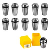 11 Stücke ER16 Spannzangen Set für CNC Graviermaschine und Fräsdrehwerkzeug, inklusive 1-10mm und 8mm Spannzangen, hochwertiger 65-mn-Stahl, lang haltbar und zuverlässig