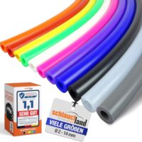 1m Unterdruckschlauch Silikon ID-Ø 4mm transparent 200°C, hochwertiger Schlauch für verschiedene Anwendungen, stabil und widerstandsfähig, -50°C bis 180°C einsetzbar, ideal für Kfz, Rennsport, Maschinenbau, Heimwerken, Landwirtschaft, Gewerbe und Industrie