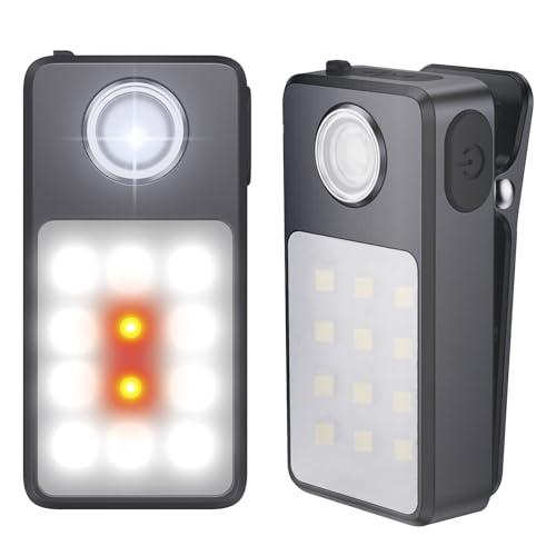 Laufleuchte mit USB-C-Anschluss, wiederaufladbare Batterie, 3 Helligkeitsstufen und IPX7-Wasserdichtigkeit für Abendspaziergänge, Joggen oder Camping