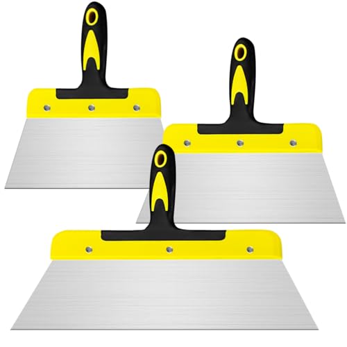 Breitspachtel-Set aus Edelstahl für Trockenbau, Finishing und Glättung, ideal zum Verputzen von Wänden