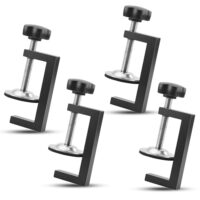 C-Zwingen für Holzbearbeitung, 4 Stück, Schwarz, 10-57mm, geeignet für Befestigung von Werkstücken und Tischen