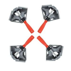 Winkelspanner 90 Grad, Aluminium-Legierung Eckspanner mit Swing Kiefer, Single Handle Winkelklemme für Holz und Legierungen, ideal für Schweißen, Rahmenbau, Zimmerei und weitere Anwendungen